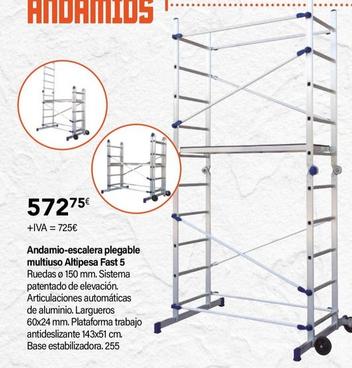 Oferta de Andamio-escalera Plegable Multiuso Altipesa Fast 5 por 572,75€ en Cadena88