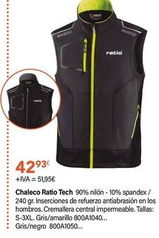 Oferta de Ratio - Chaleco Tech por 51,95€ en Cadena88