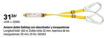 Oferta de Amarre Doble Safetop Con Absorbedor Y Mosquetones por 37,95€ en Cadena88
