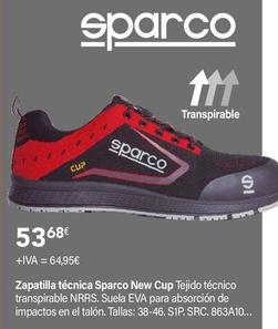 Oferta de Sparco - Zapatilla Técnica New Cup por 64,95€ en Cadena88