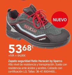 Oferta de Sparco - Zapato Seguridad Ratio Huracán por 64,95€ en Cadena88