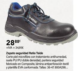 Oferta de Ratio - Zapato Seguridad Teide por 34,95€ en Cadena88