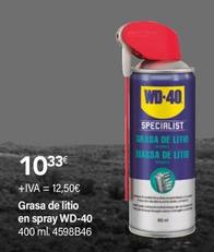 Oferta de Grasa De Litio En Spray Wd-40 por 12,5€ en Cadena88