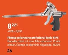 Oferta de Ratio - Pistola Poliuretano Profesional por 9,95€ en Cadena88