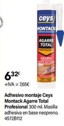 Oferta de Ceys - Adhesivo Montaje Montack Agarre Total Profesional por 7,65€ en Cadena88