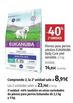 Oferta de Eukanuba - Pienso Para Perros Adultos Daily Care Piel Sensible por 14,85€ en El Corte Inglés