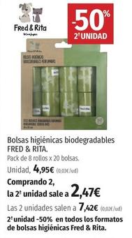 Oferta de Fred & Rita - Bolsas Higiénicas Biodegradables por 4,95€ en El Corte Inglés