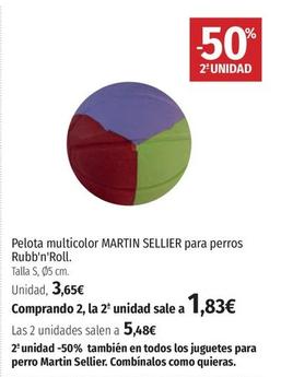 Oferta de Martin Sellier - Pelota Multicolor Para Perros Rubb'n'roll por 3,65€ en El Corte Inglés