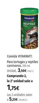 Oferta de Vitakraft - Comida Para Tortugas Y Reptiles Carnivoros por 3,5€ en El Corte Inglés