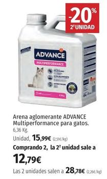 Oferta de Affinity - Arena Aglomerante Advance Multiperfomance Para Gato por 15,99€ en El Corte Inglés