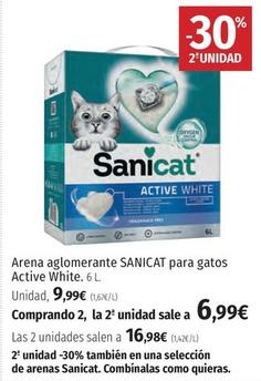 Oferta de Sanicat - Arena Aglomerante Para Gatos Active White por 9,99€ en El Corte Inglés