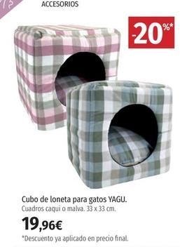 Oferta de Cubo De Loneta Para Gatos Yagu por 19,96€ en El Corte Inglés