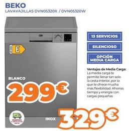Oferta de Beko - Lavavajillas Dvn05320x por 299€ en Pascual Martí