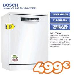 Oferta de Bosch - Lavavajillas SMS4HVW33E por 499€ en Pascual Martí