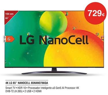 Oferta de Lg - 4k 65" Nanocell 65nano766qa por 729€ en Milar