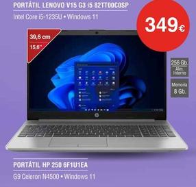 Oferta de HP - Portátil 250 6F1U1EA por 349€ en Milar