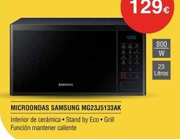 Oferta de Samsung - Microondas Mg23j5133ak por 129€ en Milar