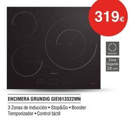 Oferta de Grundig - Encimera Giei613322mn por 319€ en Milar