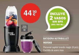 Oferta de Nutribullet - Batidora MBRO6B por 44,9€ en Milar