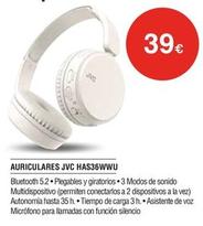 Oferta de JVC - Auriculares HAS36WWU  por 39€ en Milar