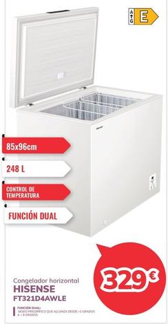 Oferta de Hisense - Congelador Horizontal FT321D4AWLE  por 329€ en Mi electro