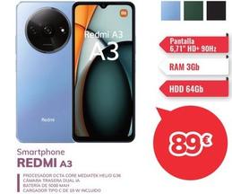 Oferta de Xiaomi - Smartphone Redmi A3 por 89€ en Mi electro