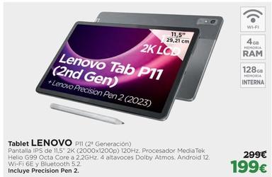 Oferta de Lenovo - Tablet P11 por 199€ en El Corte Inglés