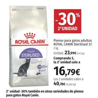 Oferta de Royal Canin - Pienso Para Gatos Adultos Sterilised por 23,99€ en El Corte Inglés