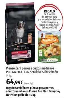 Oferta de Purina - Pienso Para Perro Adultos Medianos Pro Plan Sensitive Skin Salmón por 64,99€ en El Corte Inglés