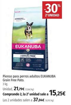 Oferta de Eukanuba - Pienso Para Perros Adultos Grain Free Pato por 21,79€ en El Corte Inglés