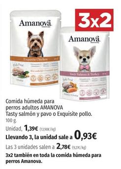 Oferta de Amanova - Comida Húmeda Para Perros Adultos Tasty Salmón Y Pavo / Exquisite Pollo por 1,39€ en El Corte Inglés