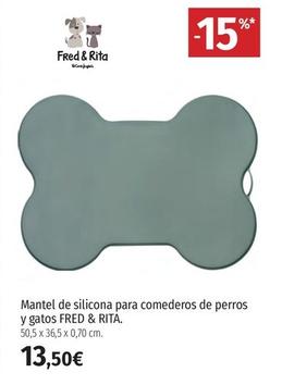 Oferta de  Fred & Rita - Mantel De Silicona Para Comederos De Perros Y Gatos por 13,5€ en El Corte Inglés