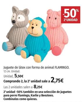 Oferta de Flamingo - Juguete De Látex Con Forma De Animal por 5,5€ en El Corte Inglés