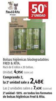 Oferta de Fred & Rita - Bolsas Higiénicas Biodegradables  por 4,95€ en El Corte Inglés