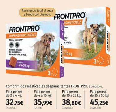 Oferta de Frontpro - Comprimidos Masticables Desparasitantes  por 32,75€ en El Corte Inglés