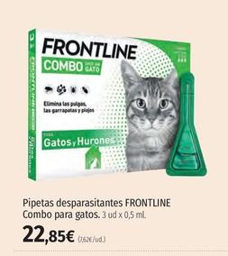 Oferta de Frontline - Pipetas Desparasitantes Combo Para Gatos por 22,85€ en El Corte Inglés