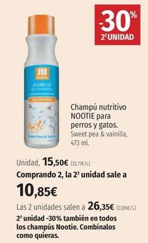 Oferta de Nootie - Champú Nutritivo Para Perros Y Gatos por 15,5€ en El Corte Inglés