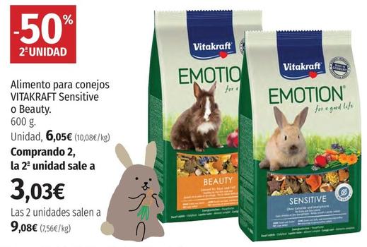 Oferta de Vitakraft - Alimento Para Conejo Sensitive o Beauty por 6,05€ en El Corte Inglés