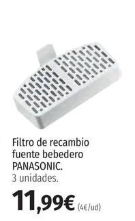 Oferta de Panasonic - Filtro De Recambio Fuente Bebedero por 11,99€ en El Corte Inglés
