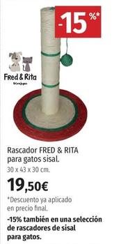 Oferta de FRED & RITA - Rascador Para Gatos Sisal por 19,5€ en El Corte Inglés