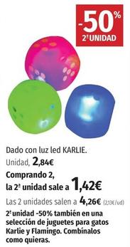 Oferta de Karlie - Dado Con Luz Led por 2,84€ en El Corte Inglés