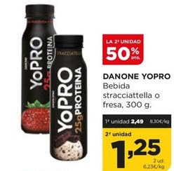 Oferta de Danone - Yopro Bebida Stracciattella / Fresa por 2,49€ en Alimerka