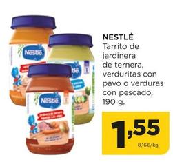 Oferta de Nestlé - Tarrito De Jardinera De Ternera, Verduritas Con Pavo O Verduras Con Pescado por 1,55€ en Alimerka