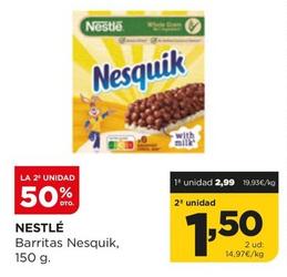 Oferta de Nestlé - Barritas Nesquik por 2,99€ en Alimerka