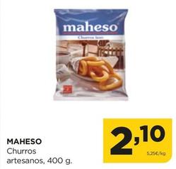 Oferta de Maheso - Churros Artesanos por 2,1€ en Alimerka