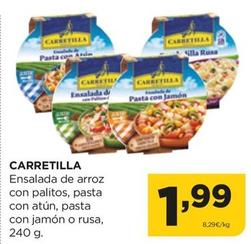 Oferta de Carretilla - Ensalada De Arroz Con Palitos / Pasta Con Atún / Pasta Con Jamón / Rusa por 1,99€ en Alimerka