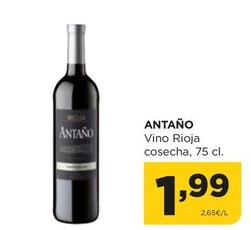 Oferta de Antaño - Vino Rioja Cosecha por 1,99€ en Alimerka