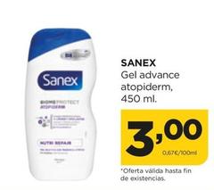 Oferta de Sanex - Gel Advance Atopiderm por 3€ en Alimerka