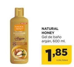 Oferta de Natural Honey - Gel De Baño Argán por 1,85€ en Alimerka