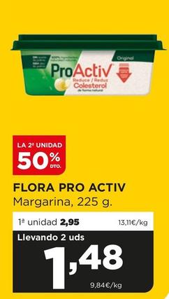 Oferta de Flora - Pro Activ Margarina por 2,95€ en Alimerka